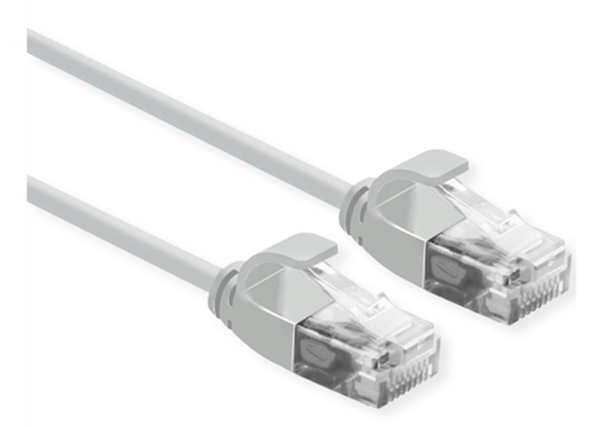 ROLINE CAVO DI RETE UTP DATA CENTER PATCHCORD CAT.6A/CLASSE EA, LSOH, SLIM, GRIGIO, 0.5M