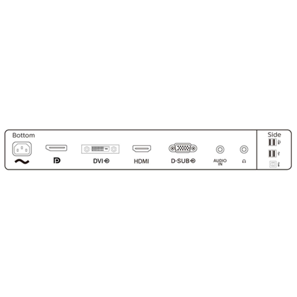 PHILIPS MONITOR 23,8" LED IPS 16:9 1920X1080 250CD/M 5MS VGA/DVI/DP/HDMI USB MULTIMEDIALE