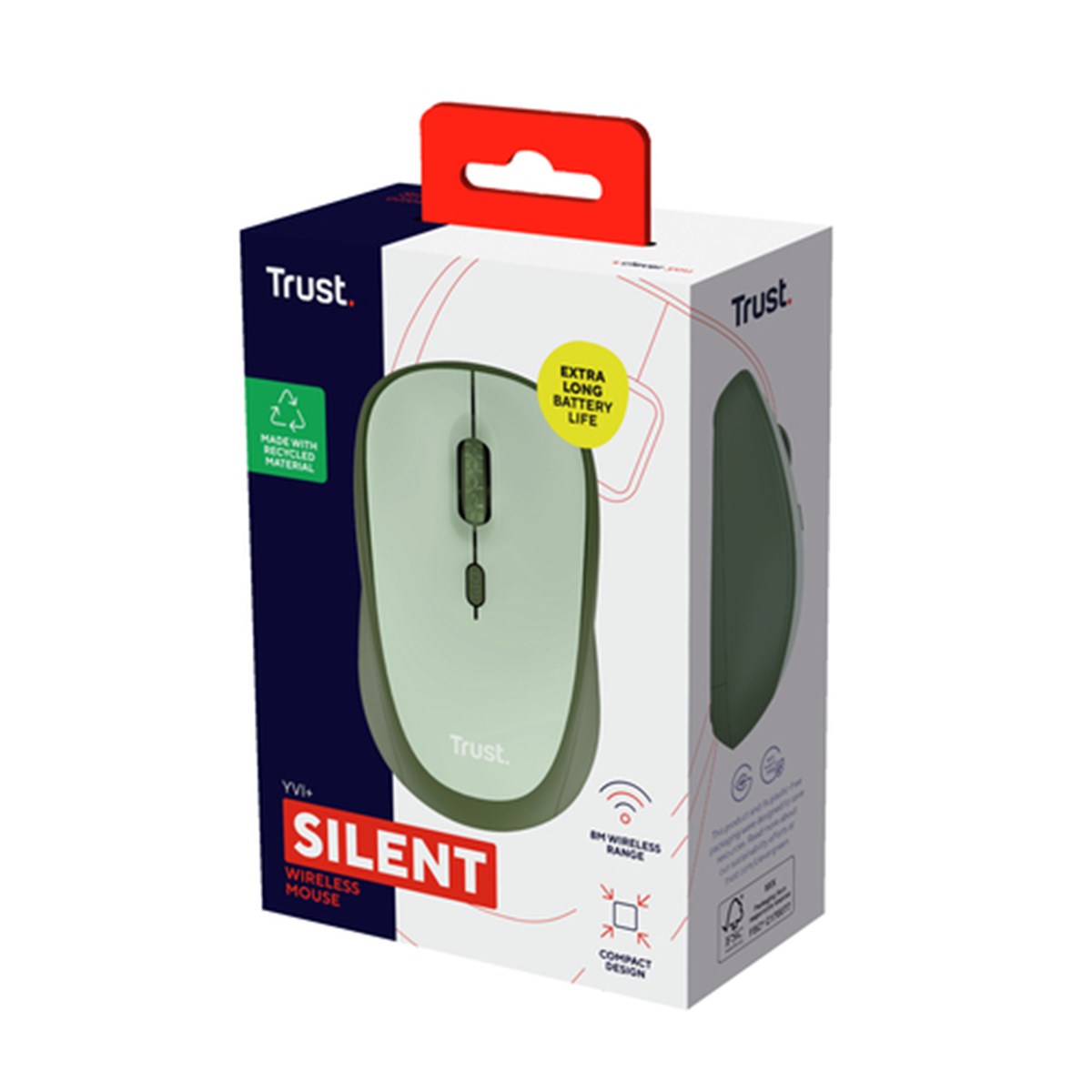 TRUST MOUSE YVI WIRELESS ECO, VERDE