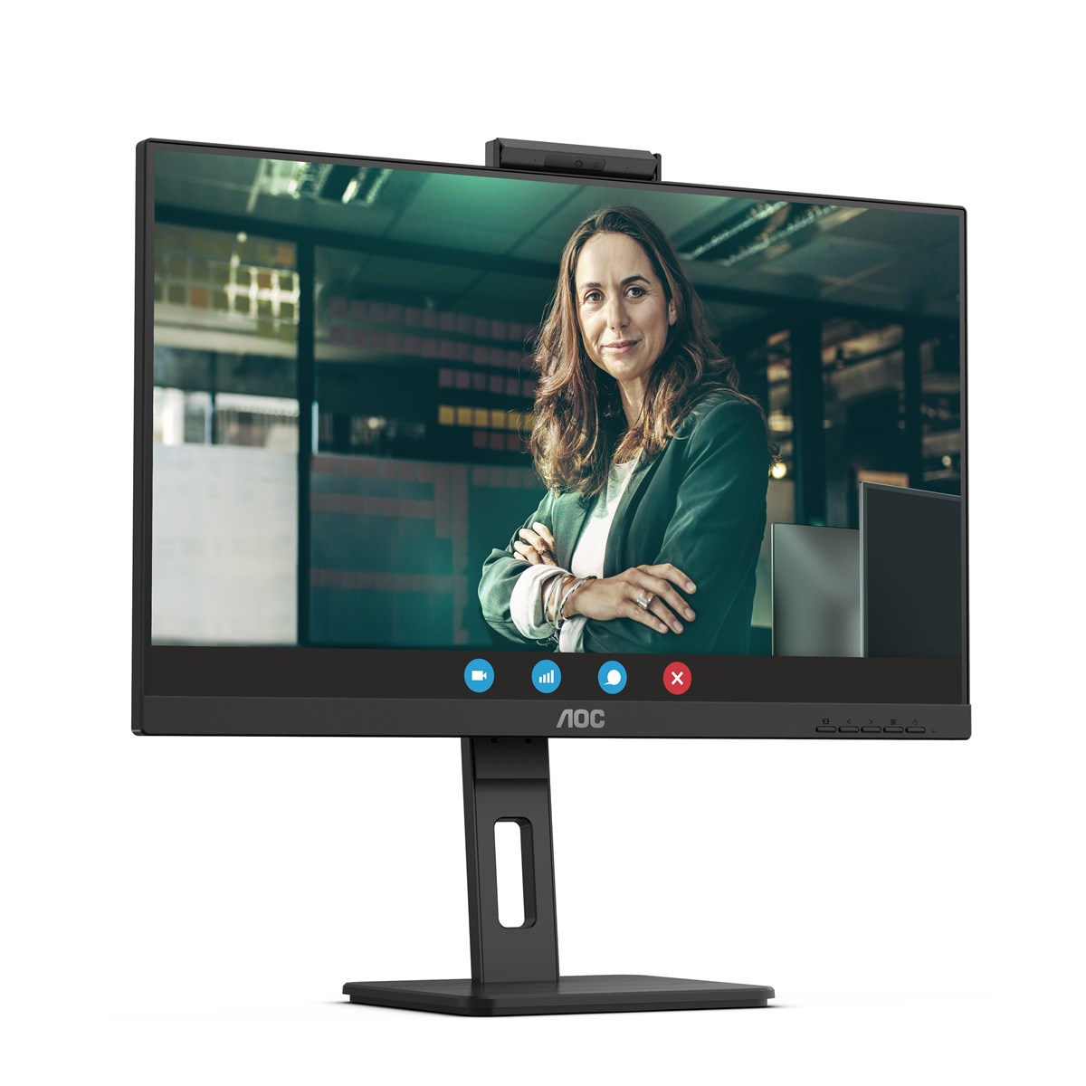 AOC MONITOR 23,8 LED IPS FHD 16:9 4MS 300 CDM, WEBCAM, PIVOT, DP/HDMI, MULTIMEDIALE