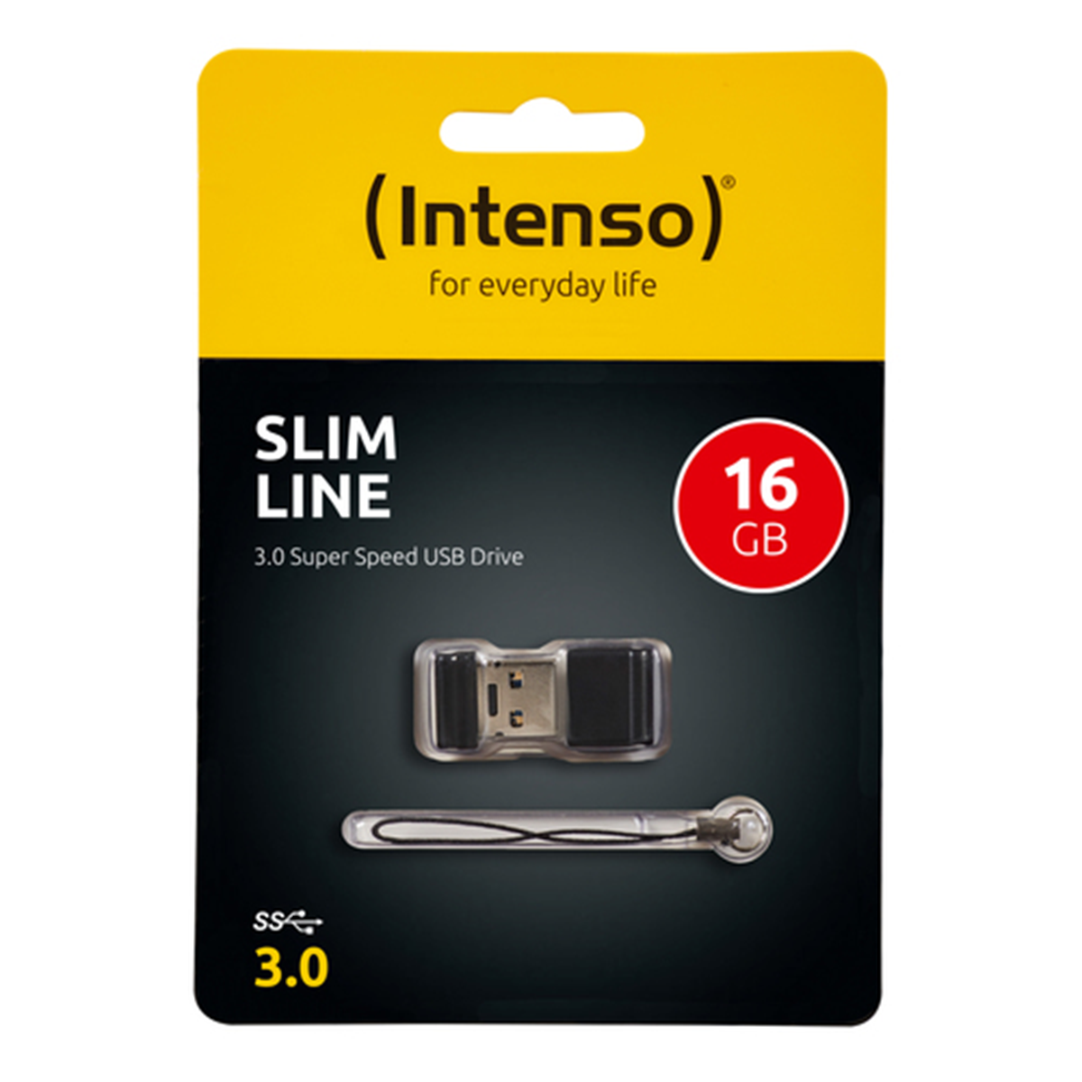 INTENSO PEN DISK 16GB USB 3.0 SLIM LINE BLACK
