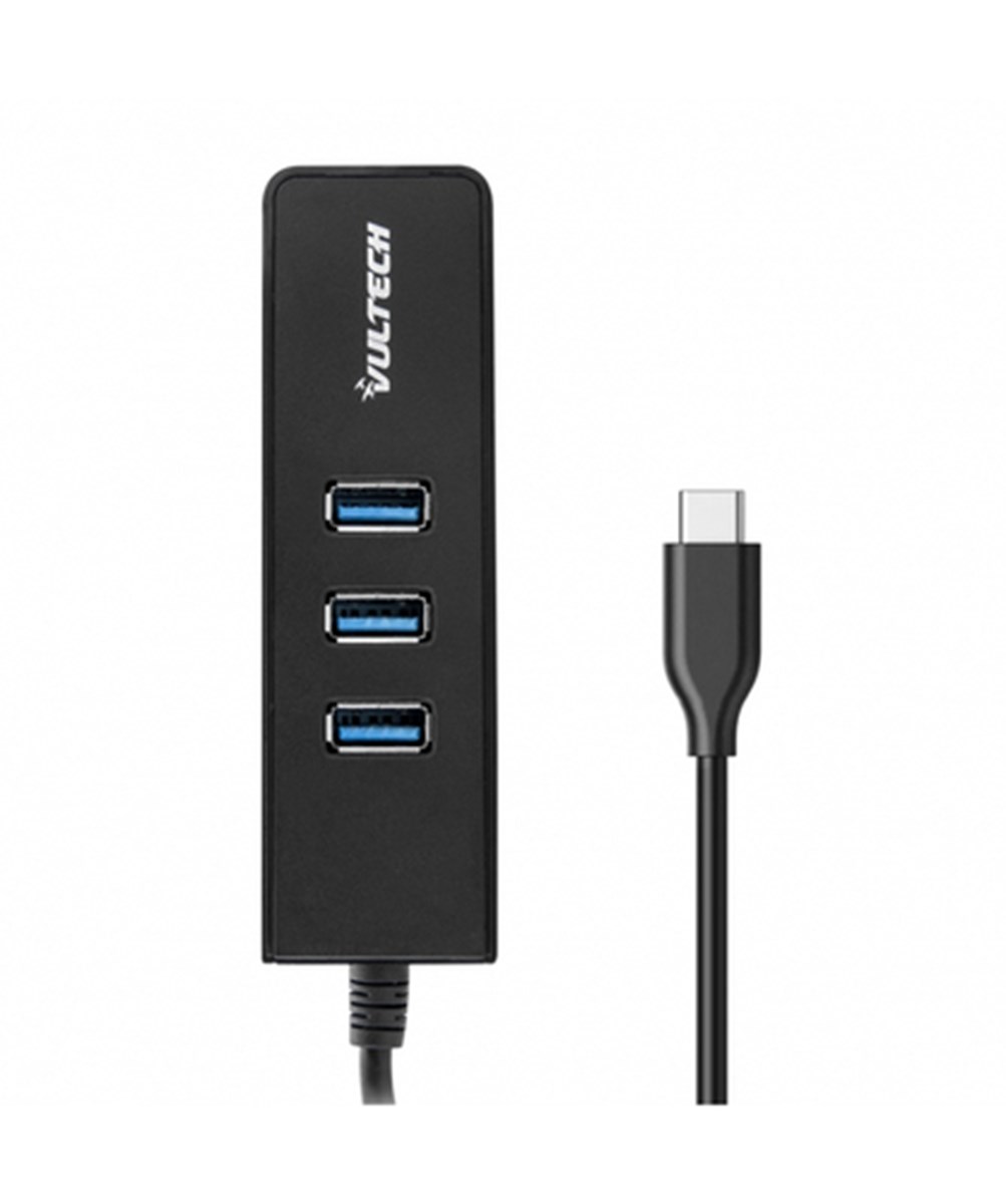 VULTECH ADATTATORE TYPE-C MULTIPORTA CON 3x USB 3.0 e 1X PORTA ETHERNET RJ45 GIGABIT