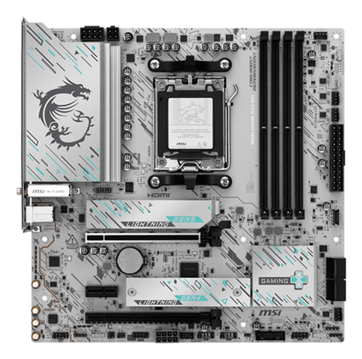 MSI MB B850M GAMING PLUS WIFI,B850M,AM5,4DDR5,2PCI-Ex16,1PCI-Ex1,2M.2,4SATA3,6USB3.2 Gen2,5USB3