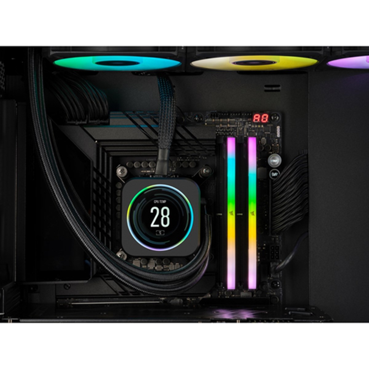 CORSAIR RAM VENGEANCE RGB DDR5 32GB 2X16GB DDR5 6000 PC5-48000 C36 1.35V DESKTOP MEMORY - BLACK