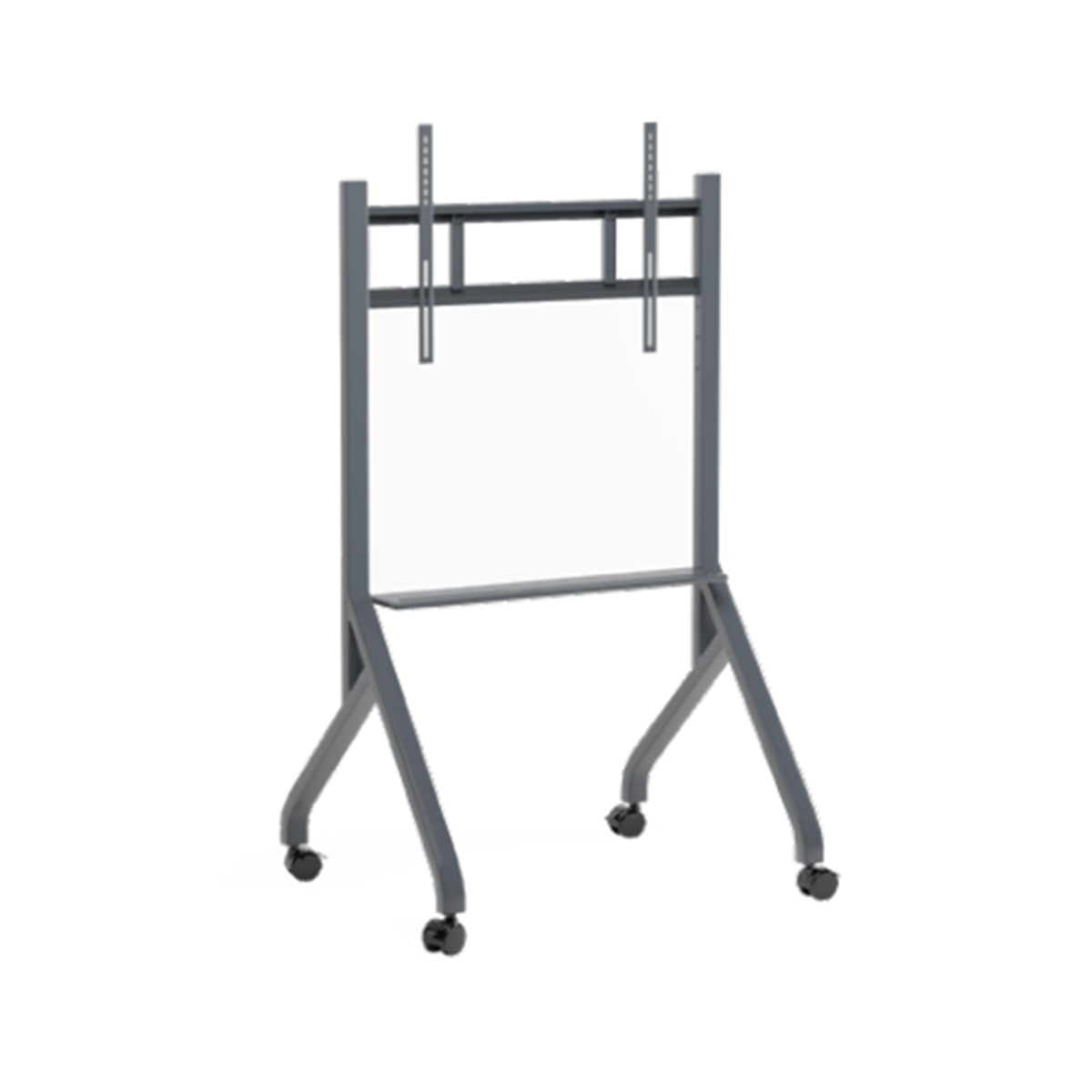 WACEBO CARRELLO MOBILE PER DISPLAY FINO A 86", MAX 100KG, REG ALTEZZA MANUALE, CON MENSOLA