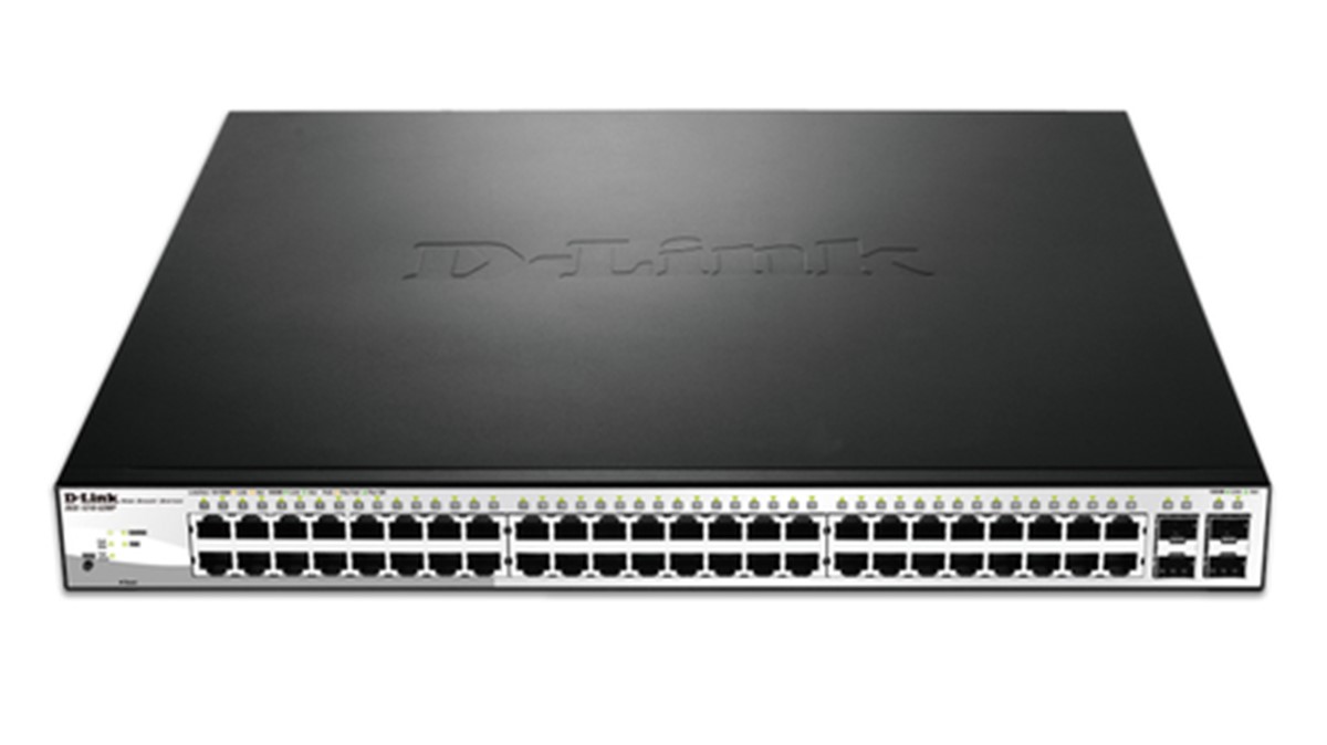 D-LINK SWITCH EASYSMART 52 PORTE GIGABIT POE 370W 4 SLOT SFP/COMBO 19 RACKMOUNT