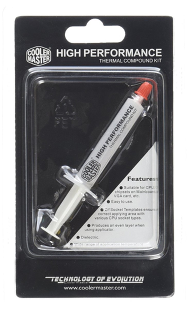 COOLER MASTER PASTA TERMICA CPU THERMAL COMPOUND KIT  SC102 " HIGH PERFORMANCE"