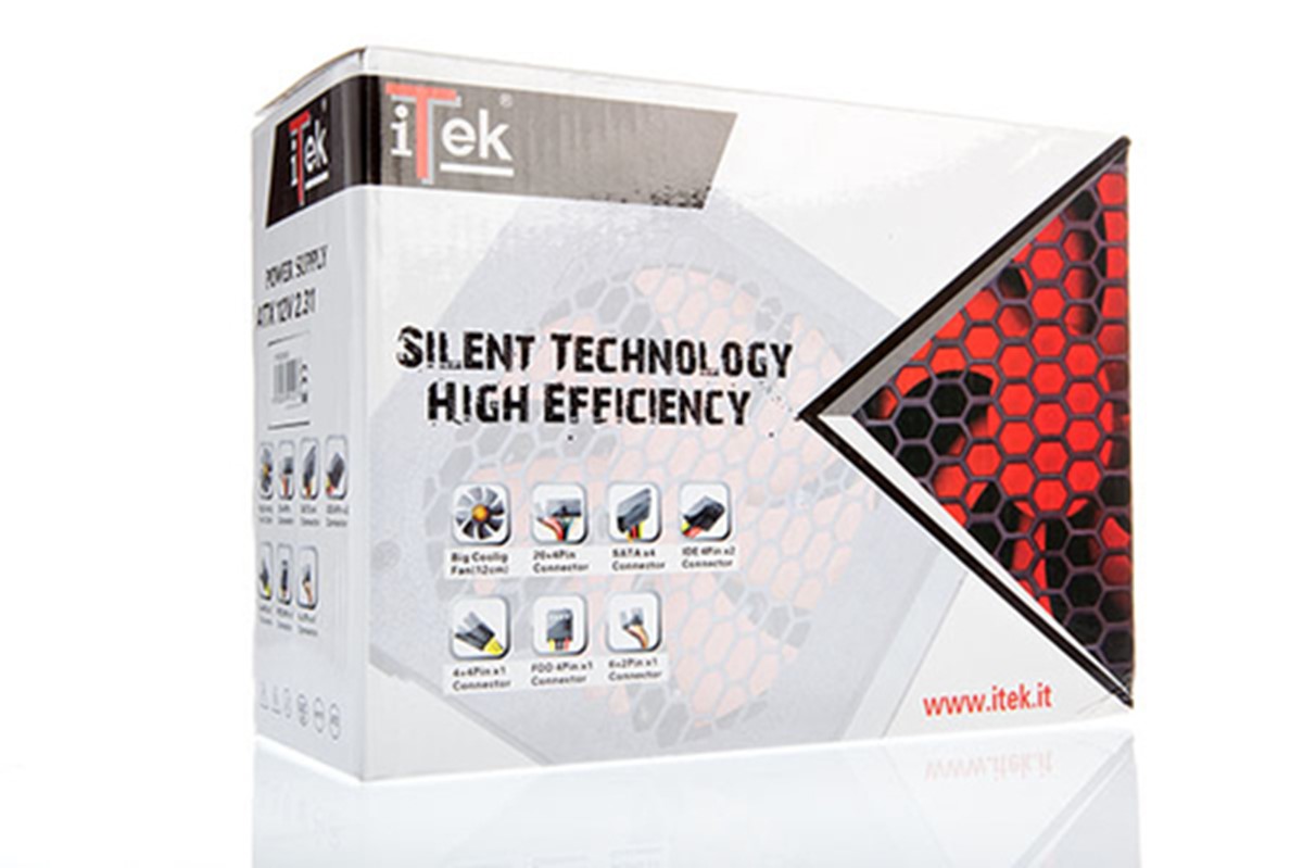 ITEK ALIMENTATORE DESERT 550 - V2.31, 12CM, 20+4P, 2IDE, FDD, PCIE, P8, 4SATA, ACTIVE PFC
