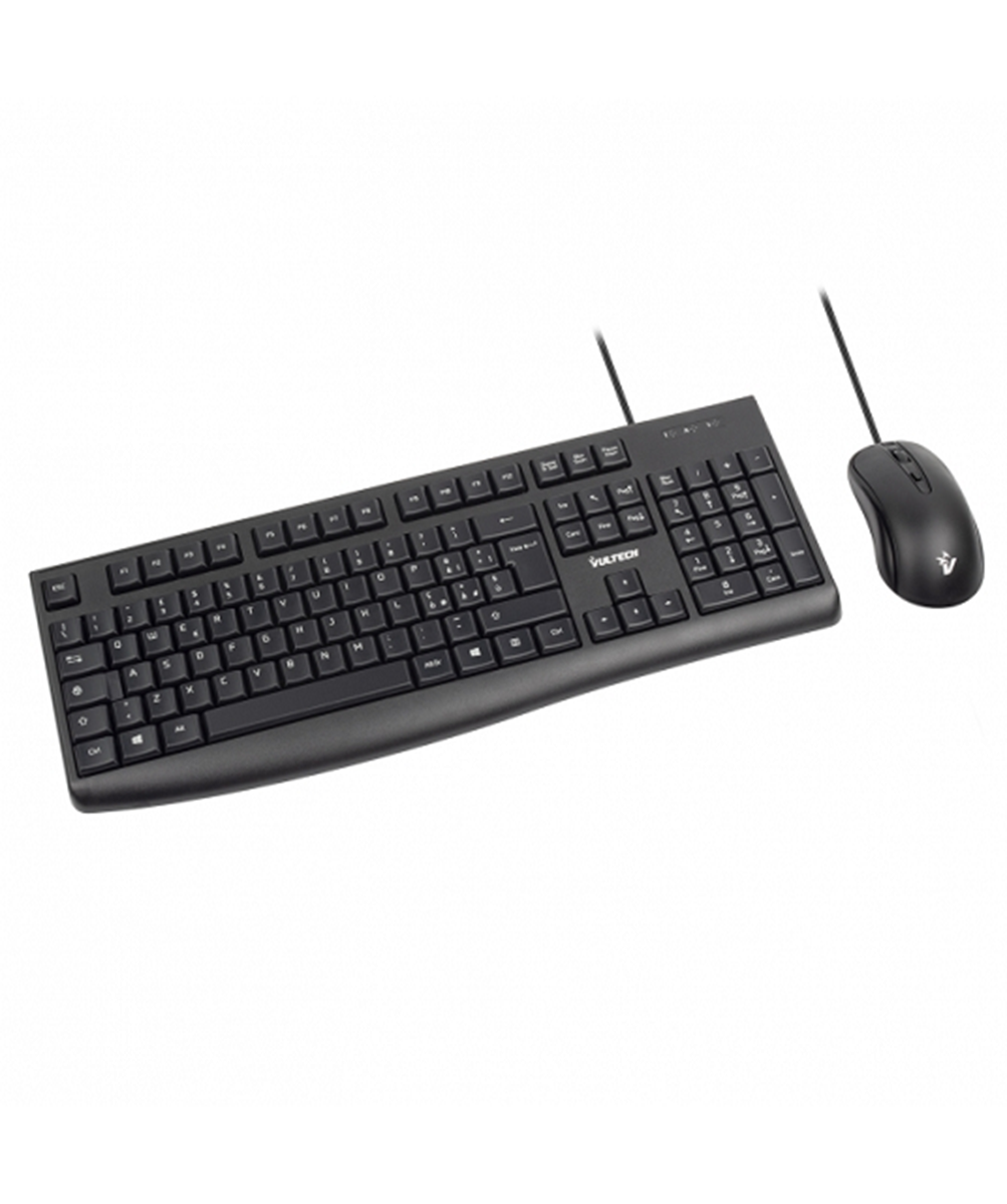 VULTECH KIT TASTIERA + MOUSE CON FILO, USB