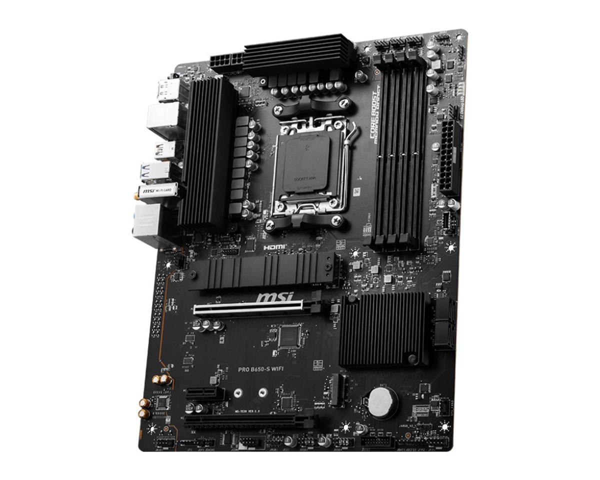 MSI MB AMD B650, PRO B650-S WIFI, AM5, 4DDR5, 2PCI-Ex16, 1PCI-Ex1, 2M.2, 4SATA3