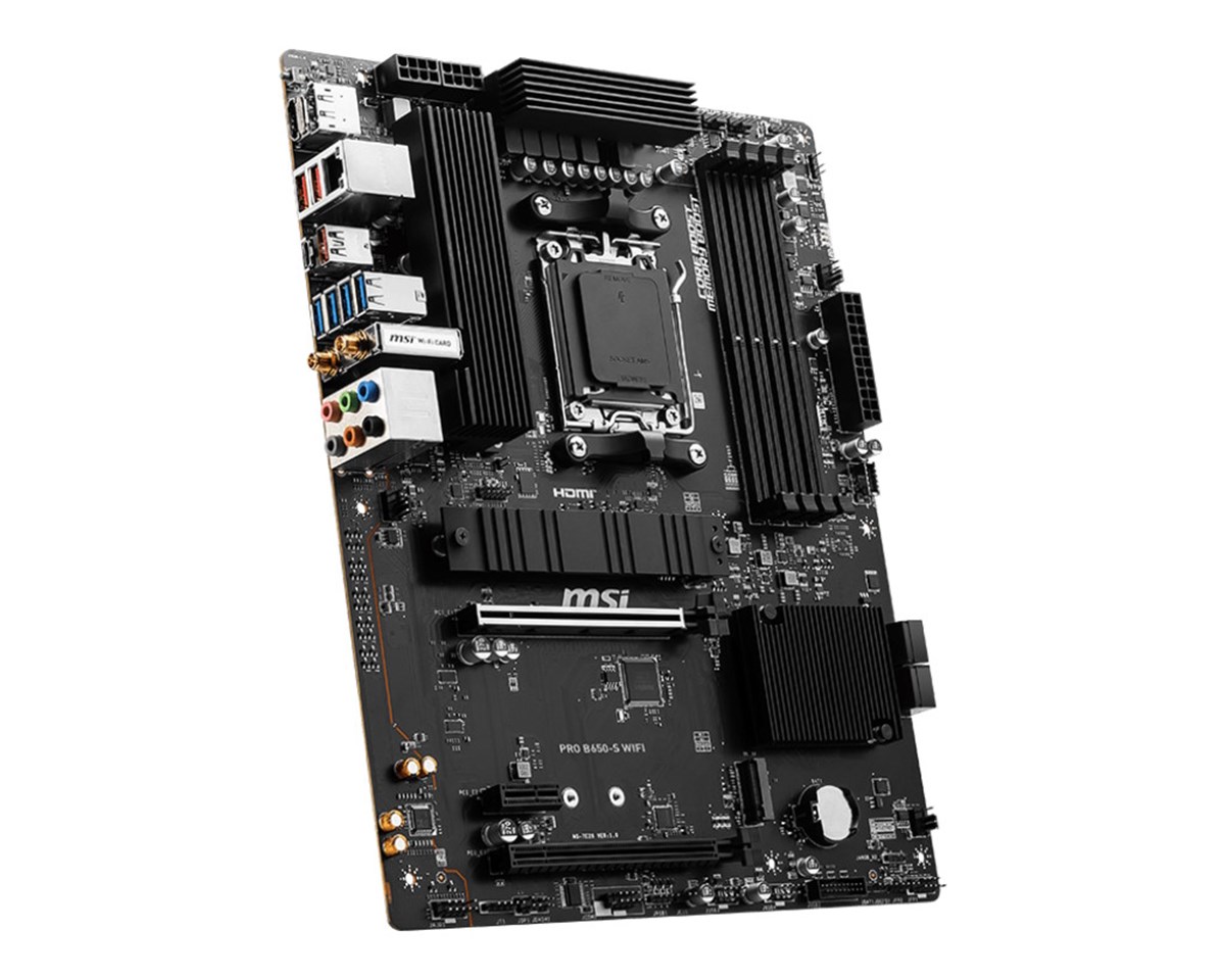 MSI MB AMD B650, PRO B650-S WIFI, AM5, 4DDR5, 2PCI-Ex16, 1PCI-Ex1, 2M.2, 4SATA3