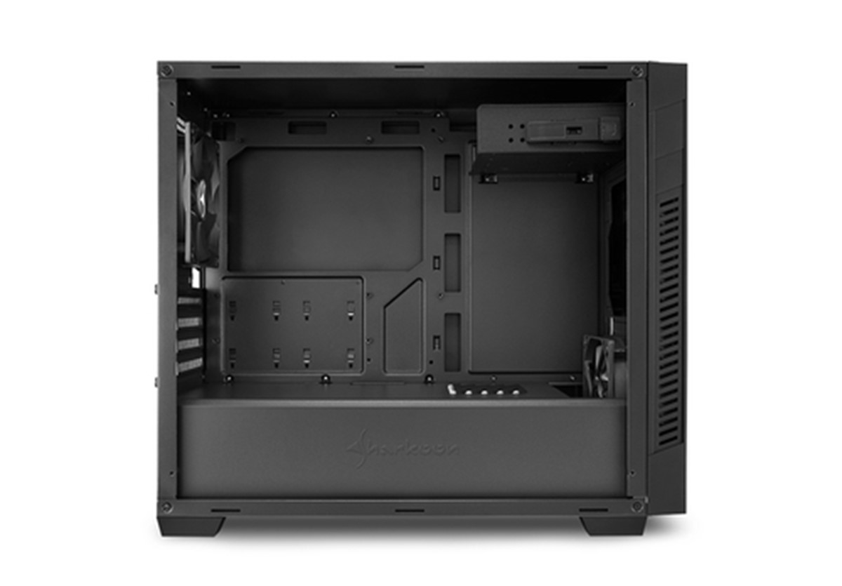SHARKOON CASE S1000 MINI TOWER MICRO-ATX/MINI ITX, 4 SLOT, 2XUSB 3,0, 1X120 FRON 1X120 REAR, COLORE NERO