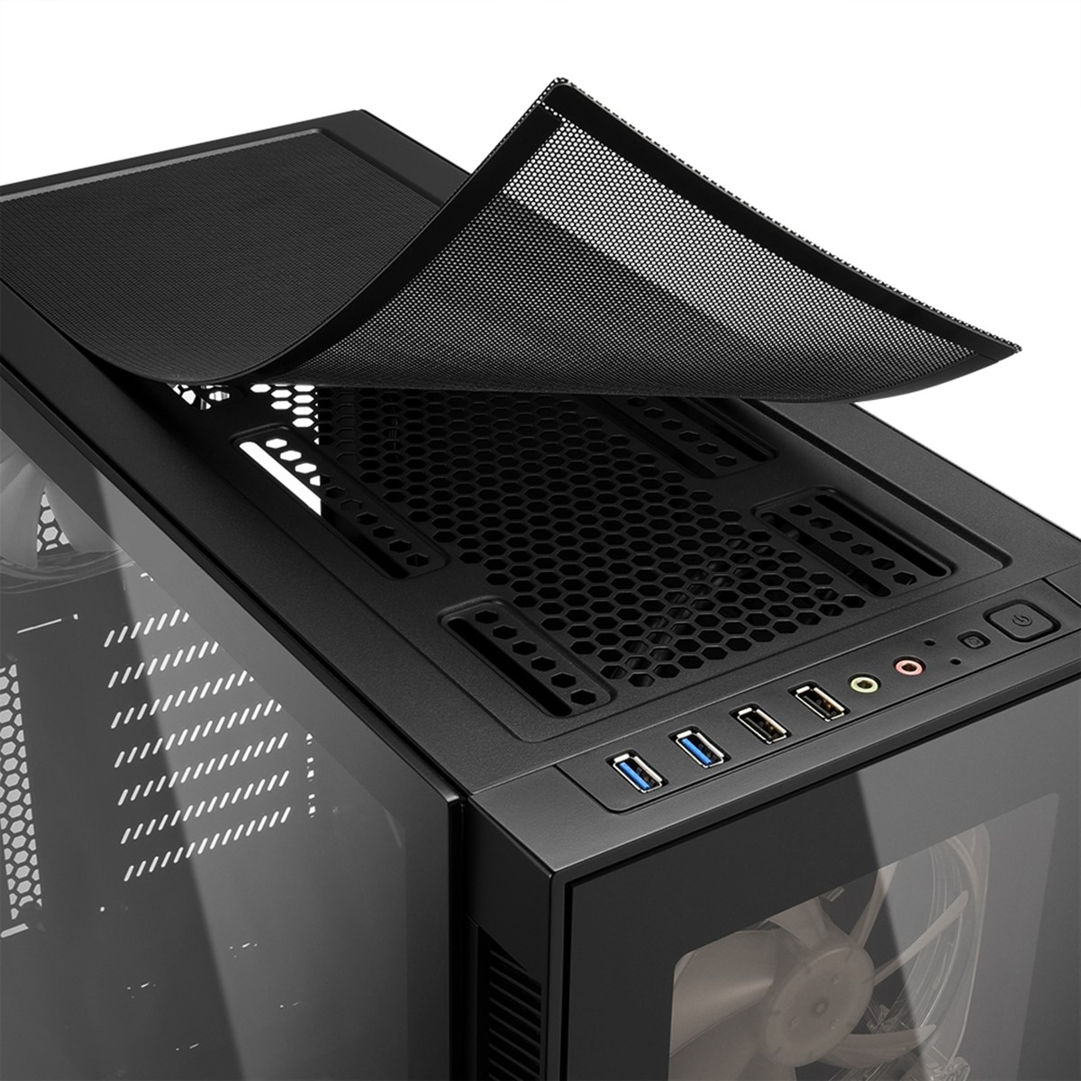 SHARKOON CASE TG5 PRO RGB, ATX, 2xUSB 3.0, 2xUSB 2.0, 7 SLOTS,