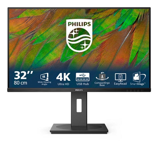 PHILIPS MONITOR 32 LED VA 4K UHD 16:9 4MS 350 CDM, PIVOT, DP/HDMI, MULTIMEDIALE