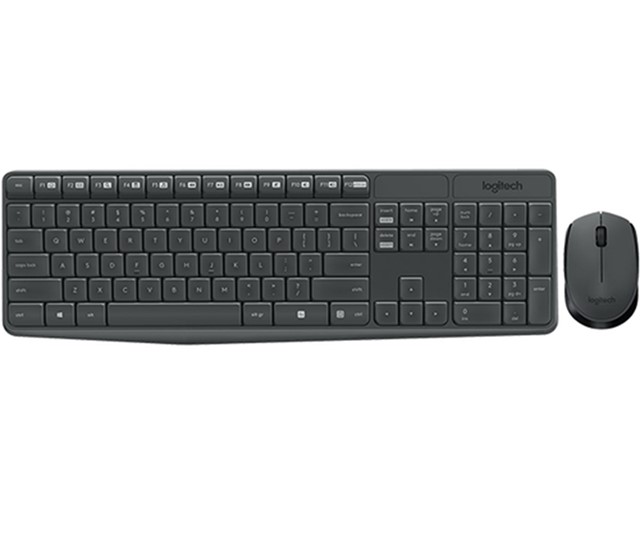 LOGITECH BUNDLE WIRELESS MOUSE + TASTIERA MK235 GRIGIO