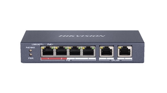 HIKVISION SWITCH 8 PORT GIGABIT UNMANAGED POE SWITCH 1 GIGABIT RJ45 UPLINK PORT, 1 GIGABIT SFP UPLIN