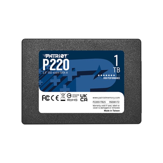 PATRIOT SSD INTERNO P220 1TB SATA3 2,5" Read/Write 500/500 Mbps
